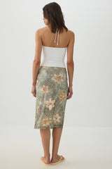 Floral Mesh Skirt