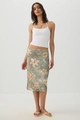 Floral Mesh Skirt