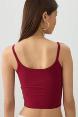 Graphic Ribbed Crop Tank Top