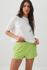 White Knit Shorts