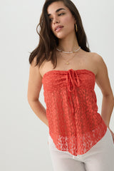 Floral Lace Tube Top