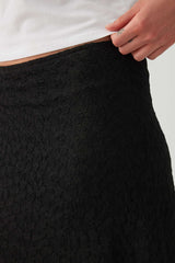 Asymmetrical Lace Midi Skirt