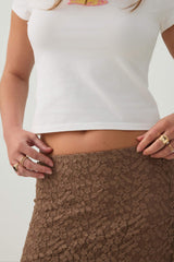 Asymmetrical Lace Midi Skirt