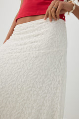 Asymmetrical Lace Midi Skirt