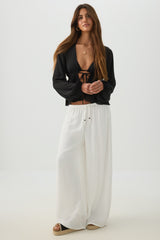 Chiffon Tie Front Top