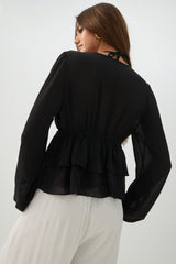 Chiffon Tie Front Top