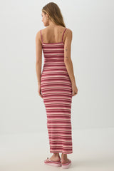 Striped Ribbed Maxi Dress