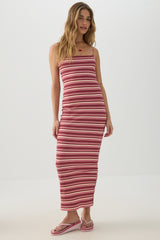 Striped Ribbed Maxi Dress