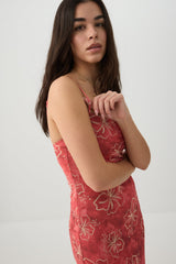 Floral Mesh Midi Dress