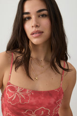 Floral Mesh Midi Dress