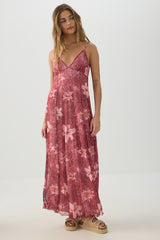 Floral Mesh Maxi Dress