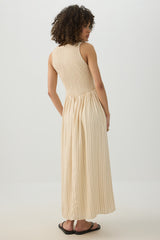 Smocked Halter Midi Dress