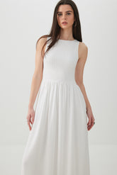 Smocked Halter Midi Dress