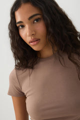 Rib Crew Neck T-Shirt