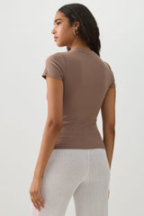 Rib Crew Neck T-Shirt