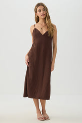 Airy V Neck Midi Dress