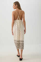 Airy V Neck Midi Dress