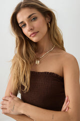Smocked Strapless Romper