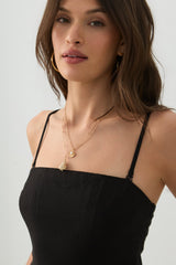Mini Linen-Blend Tube Top Dress