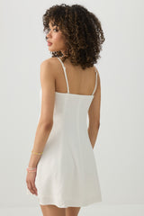 Mini Linen-Blend Tube Top Dress