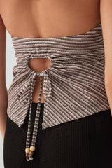 Striped Halter Tank Top