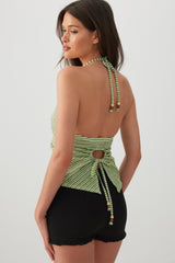 Striped Halter Tank Top