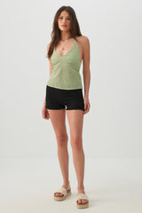 Striped Halter Tank Top