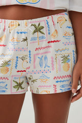 Printed Ultra Soft PJ Shorts