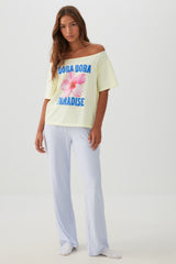 Oversized Off Shoulder PJ T-Shirt