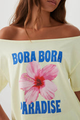 Oversized Off Shoulder PJ T-Shirt