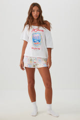 Oversized Off Shoulder PJ T-Shirt
