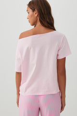 Oversized Off Shoulder PJ T-Shirt