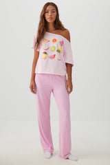 Oversized Off Shoulder PJ T-Shirt