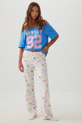 Printed Ultra Soft Straight Leg PJ Pants