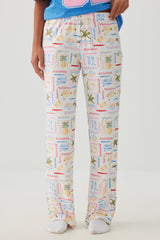 Printed Ultra Soft Straight Leg PJ Pants