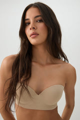 Seamless Strapless Push Up Bra