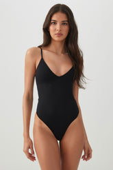 V-Neck Spaghetti Strap Bodysuit