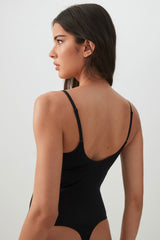 V-Neck Spaghetti Strap Bodysuit