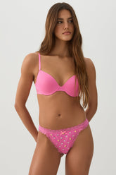 Lace Trim Seamless String Panty