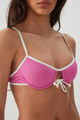 Contrast Trim Underwire Bikini Top