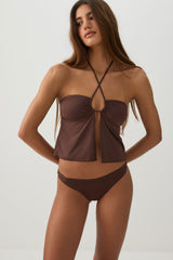Flowy Bandeau Bikini Top