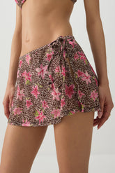 Animal Print Knit Swim Cover Up