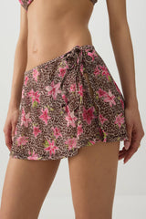 Animal Print Knit Swim Cover Up