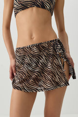 Animal Print Knit Swim Cover Up