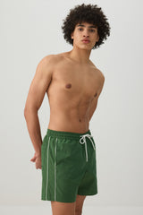 Contrast Piping Swim Trunks