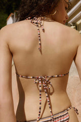 Printed Triangle Bikini Top