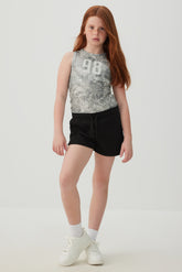 Knit Shorts with Back Pocket