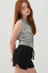 Knit Shorts with Back Pocket