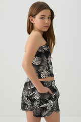 Knit Shorts with Back Pocket