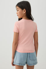 Ruched Side Printed T-Shirt